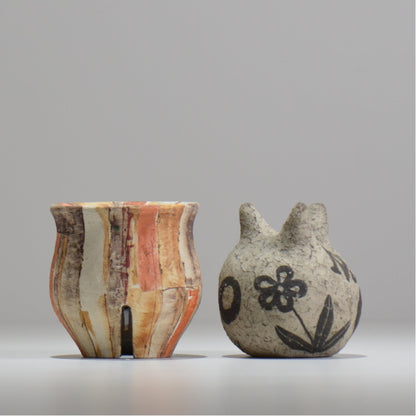 沼野秀章 / 刻ム音 / nh_so02_xs / 約 φ8cm  /  植木鉢