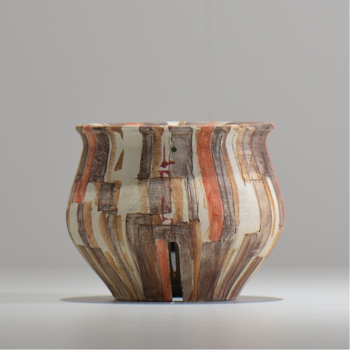 沼野秀章 / 刻ム音 / nh_so15_s / 約 φ11.4cm  /  植木鉢