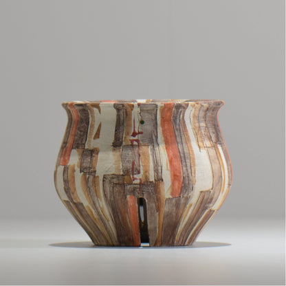 沼野秀章 / 刻ム音 / nh_so15_s / 約 φ11.4cm  /  植木鉢