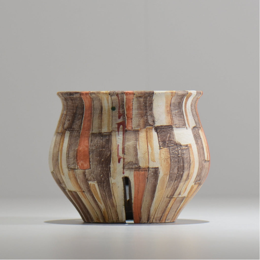 沼野秀章 / 刻ム音 / nh_so15_s / 約 φ11.4cm  /  植木鉢