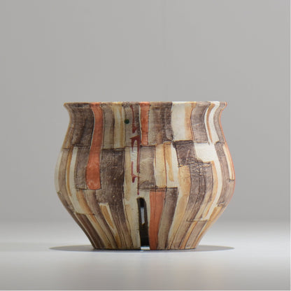 沼野秀章 / 刻ム音 / nh_so15_s / 約 φ11.4cm  /  植木鉢