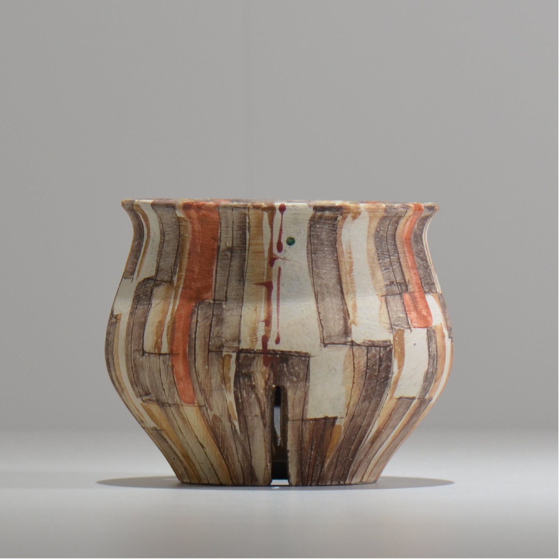 沼野秀章 / 刻ム音 / nh_so15_s / 約 φ11.4cm  /  植木鉢