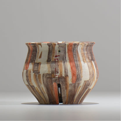 沼野秀章 / 刻ム音 / nh_so15_s / 約 φ11.4cm  /  植木鉢