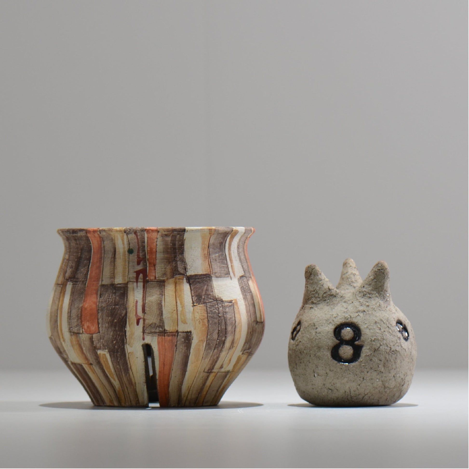 沼野秀章 / 刻ム音 / nh_so15_s / 約 φ11.4cm  /  植木鉢