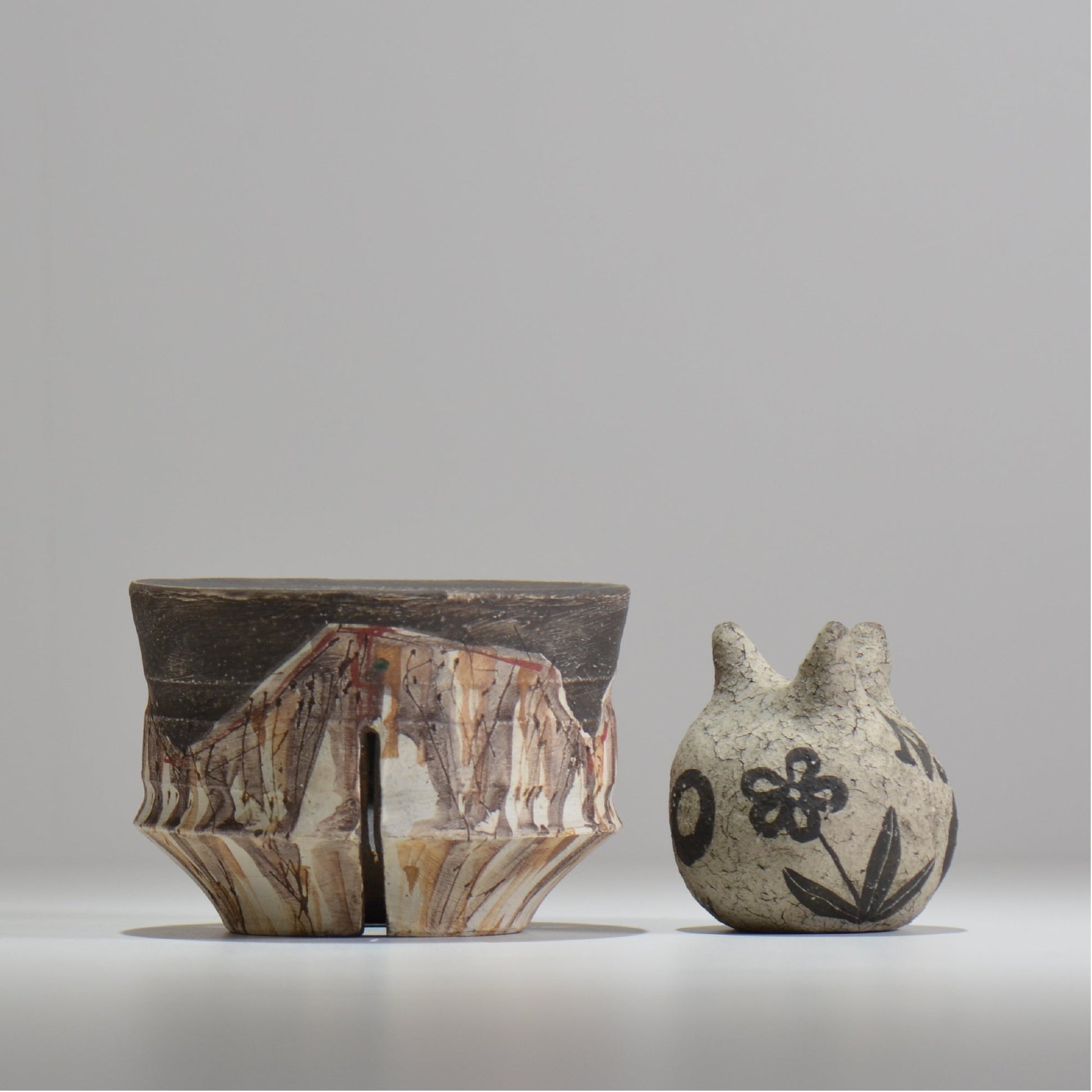 沼野秀章 / 刻ム音 / nh_so16_m / 約 φ13cm  /  植木鉢