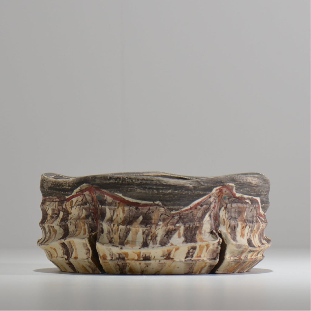 沼野秀章 / 刻ム音 / nh_so23_xl / 約 φ19.5cm  /  植木鉢