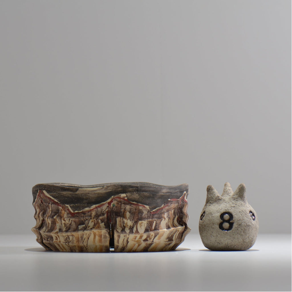 沼野秀章 / 刻ム音 / nh_so23_xl / 約 φ19.5cm  /  植木鉢