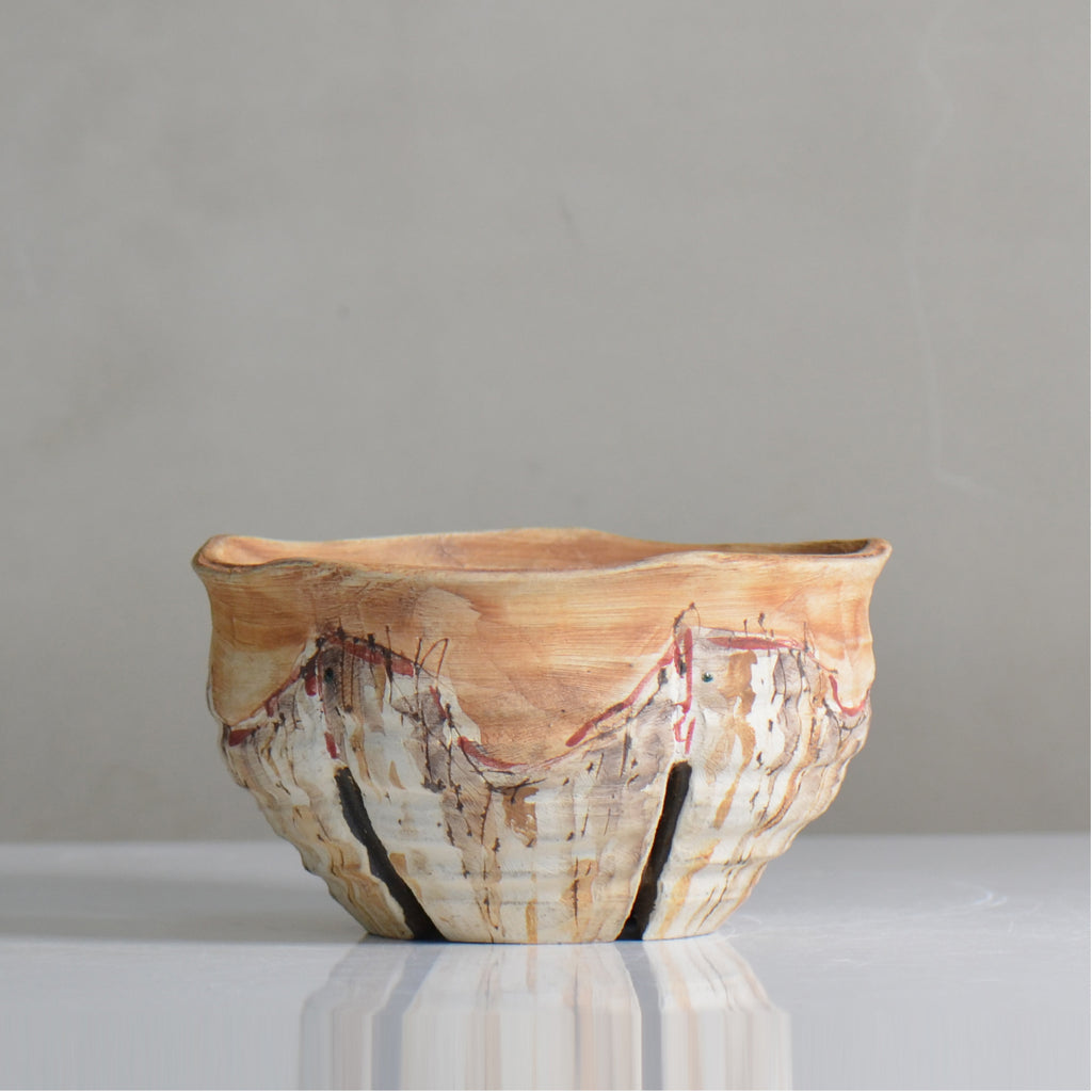 沼野 秀章 / 刻む音 /  nh5_so07_m / 約φ15cm / 植木鉢