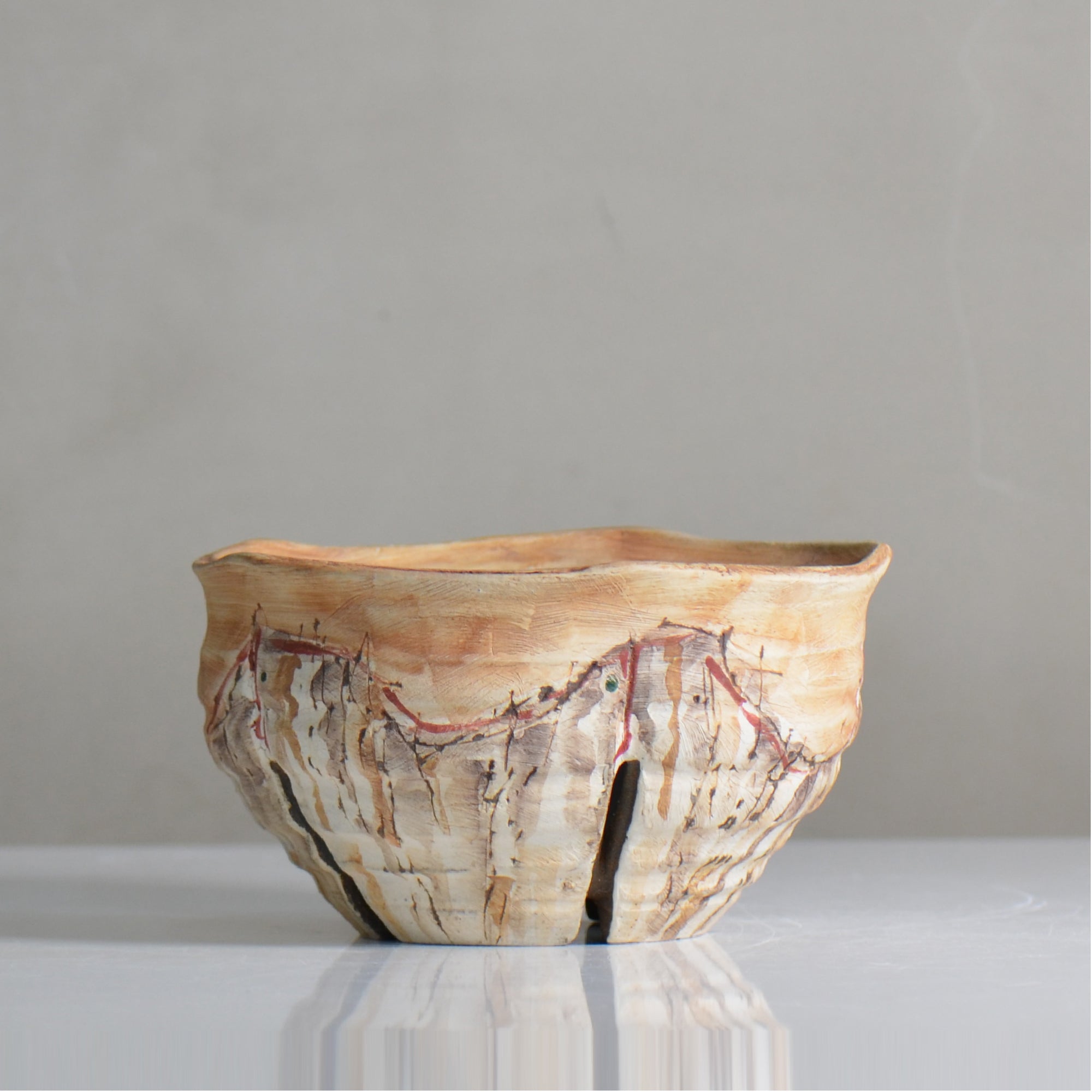 沼野 秀章 / 刻む音 /  nh5_so07_m / 約φ15cm / 植木鉢