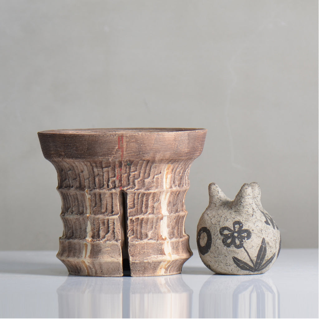 沼野 秀章 / 黒二白 / nh5_bw01_xs / 約φ7cm / 植木鉢