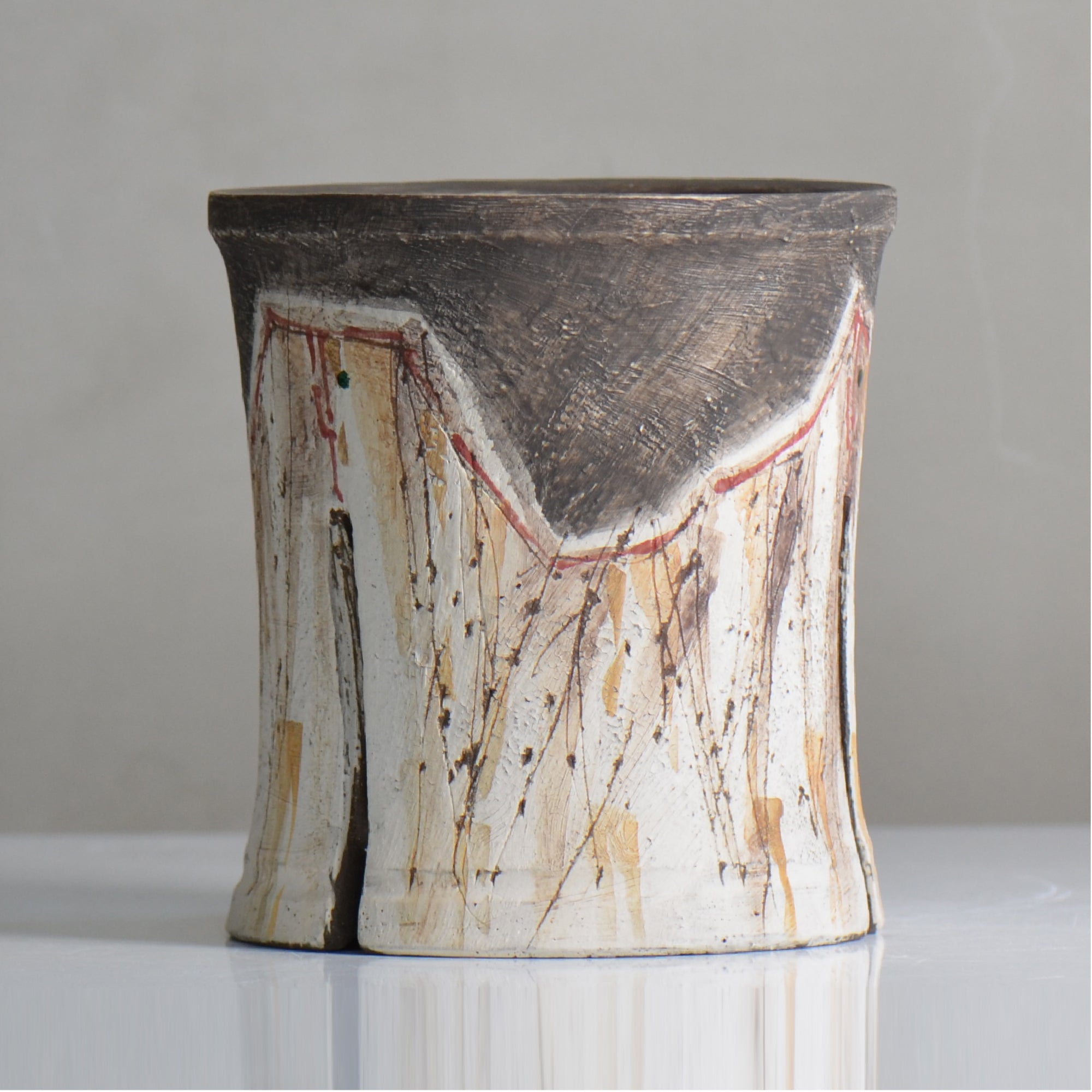 沼野 秀章 / 刻む音 /  nh5_so09_m / 約φ14cm / 植木鉢