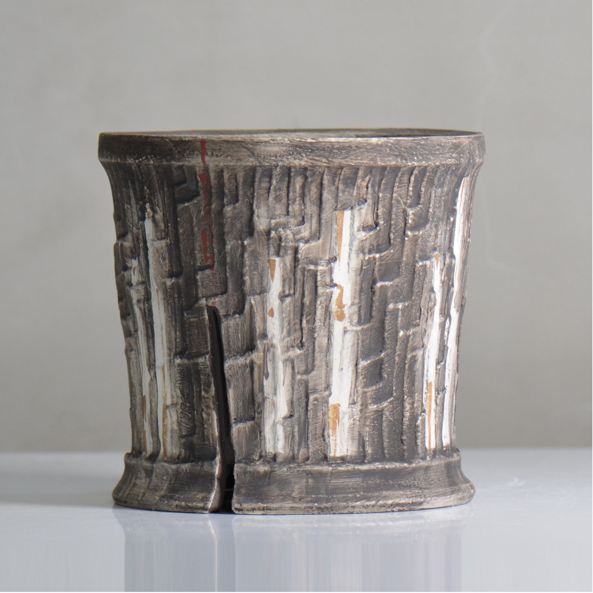 沼野 秀章 / 刻む音 /  nh5_so10_l / 約φ15.7cm / 植木鉢