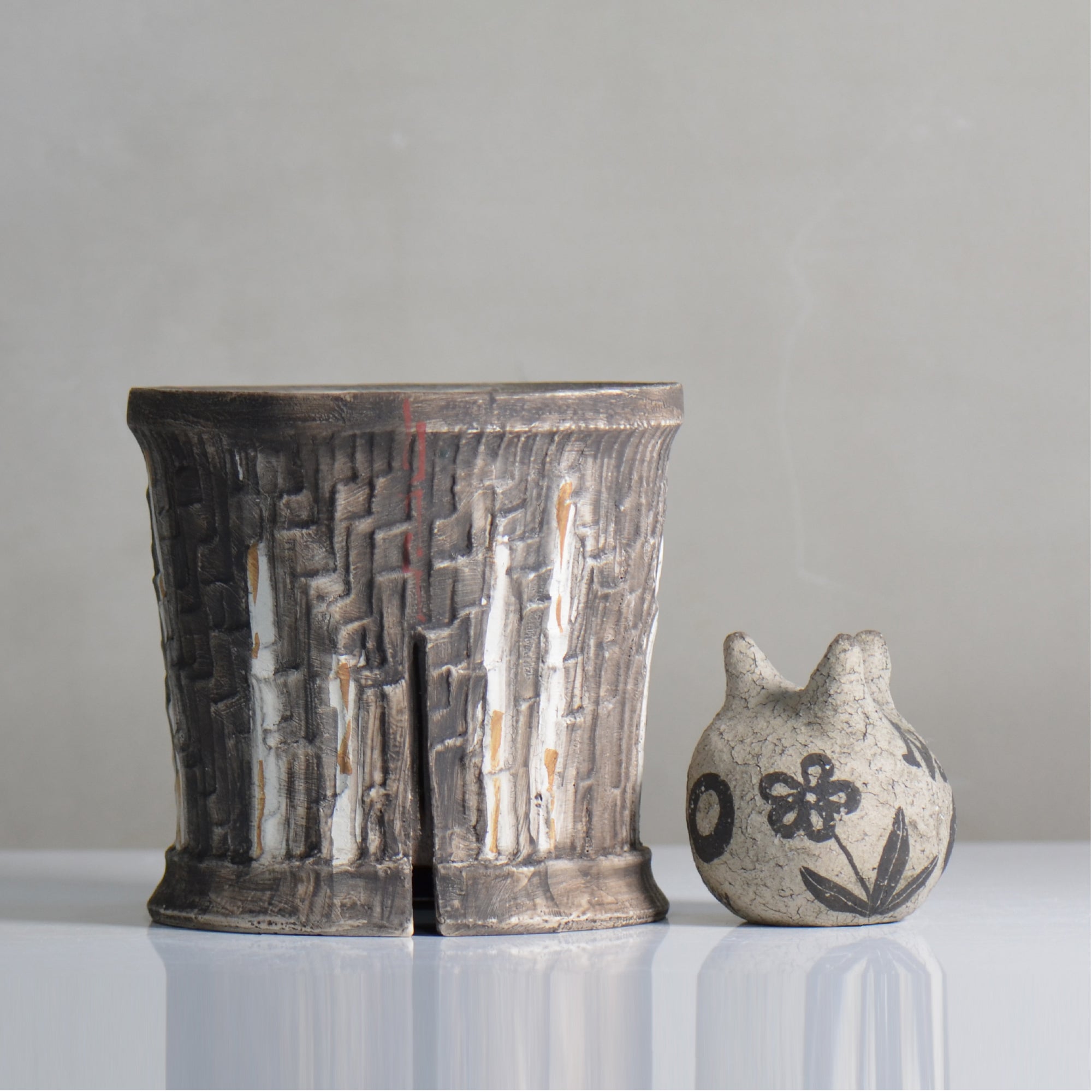 沼野 秀章 / 刻む音 /  nh5_so10_l / 約φ15.7cm / 植木鉢