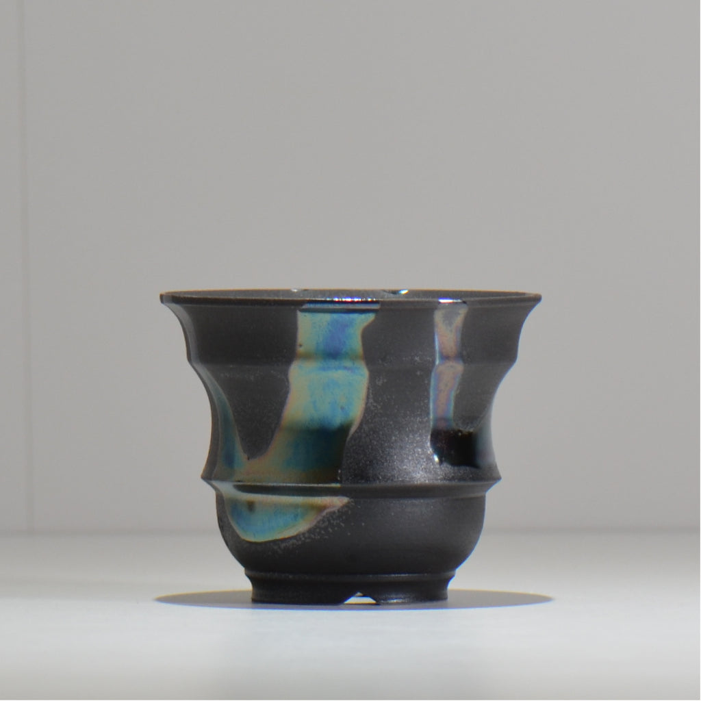 Naka / マダラ黒  / no_mb06_s / 約 φ10.7cm / 植木鉢