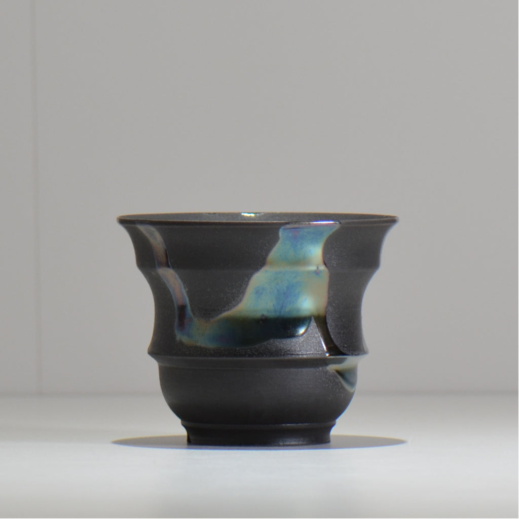 Naka / マダラ黒  / no_mb06_s / 約 φ10.7cm / 植木鉢