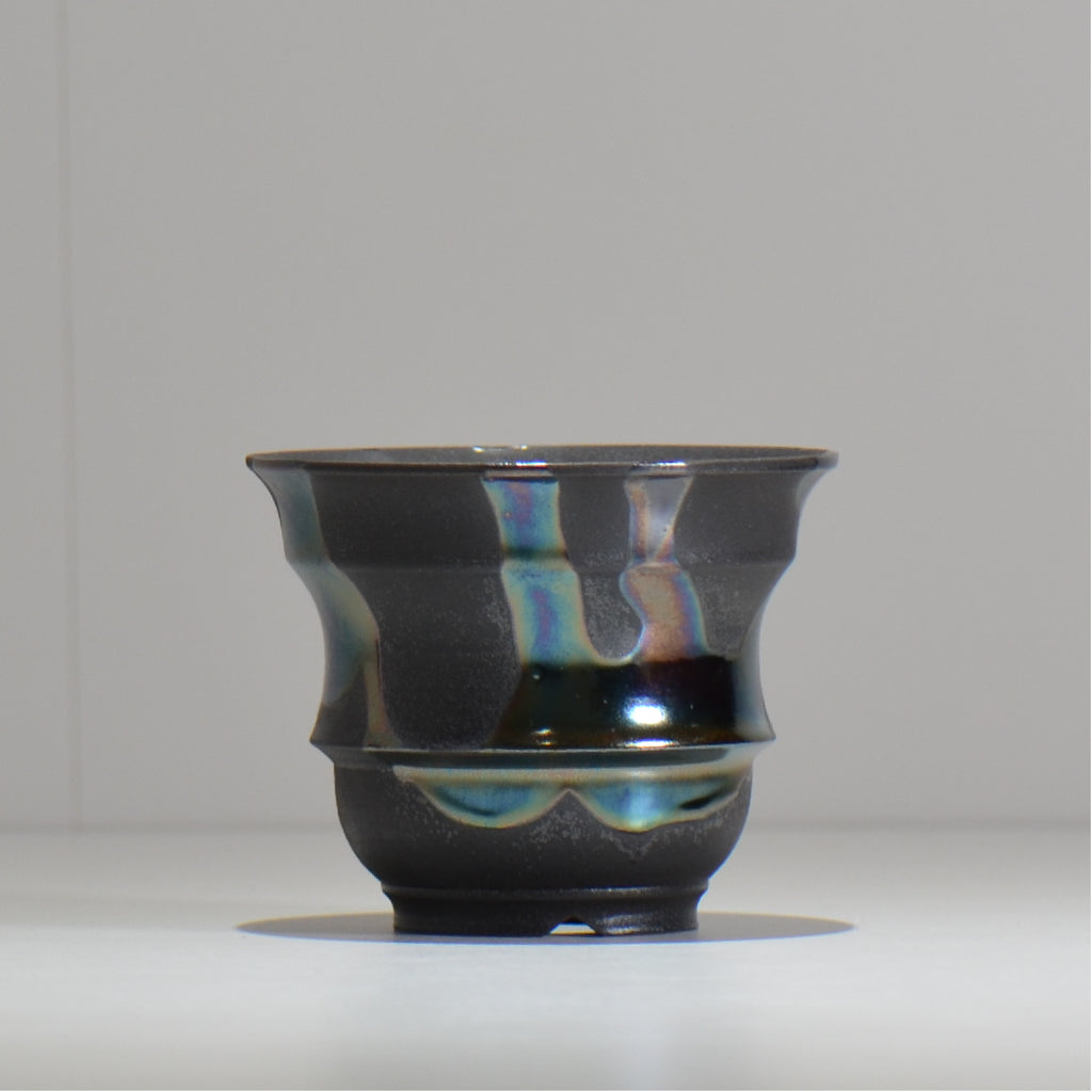 Naka / マダラ黒  / no_mb06_s / 約 φ10.7cm / 植木鉢