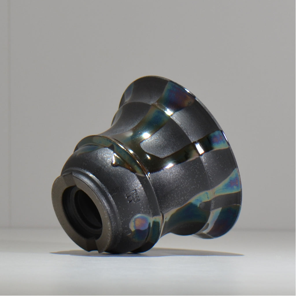 Naka / マダラ黒  / no_mb08_m/ 約 φ12.7cm / 植木鉢