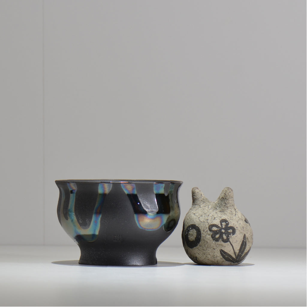 Naka / マダラ黒  / no_mb09_m / 約 φ13.2cm / 植木鉢