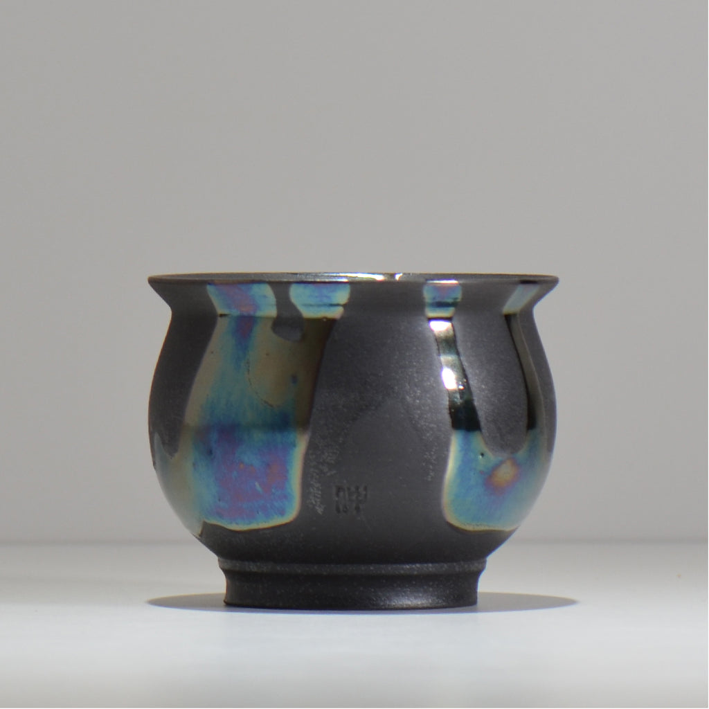 Naka / マダラ黒  / no_mb10_s / 約 φ12cm / 植木鉢