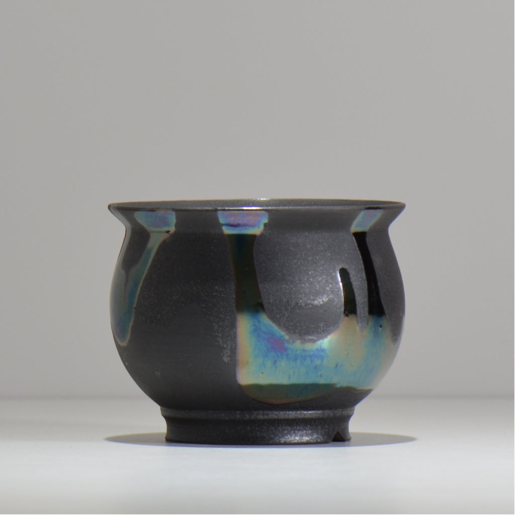 Naka / マダラ黒  / no_mb10_s / 約 φ12cm / 植木鉢