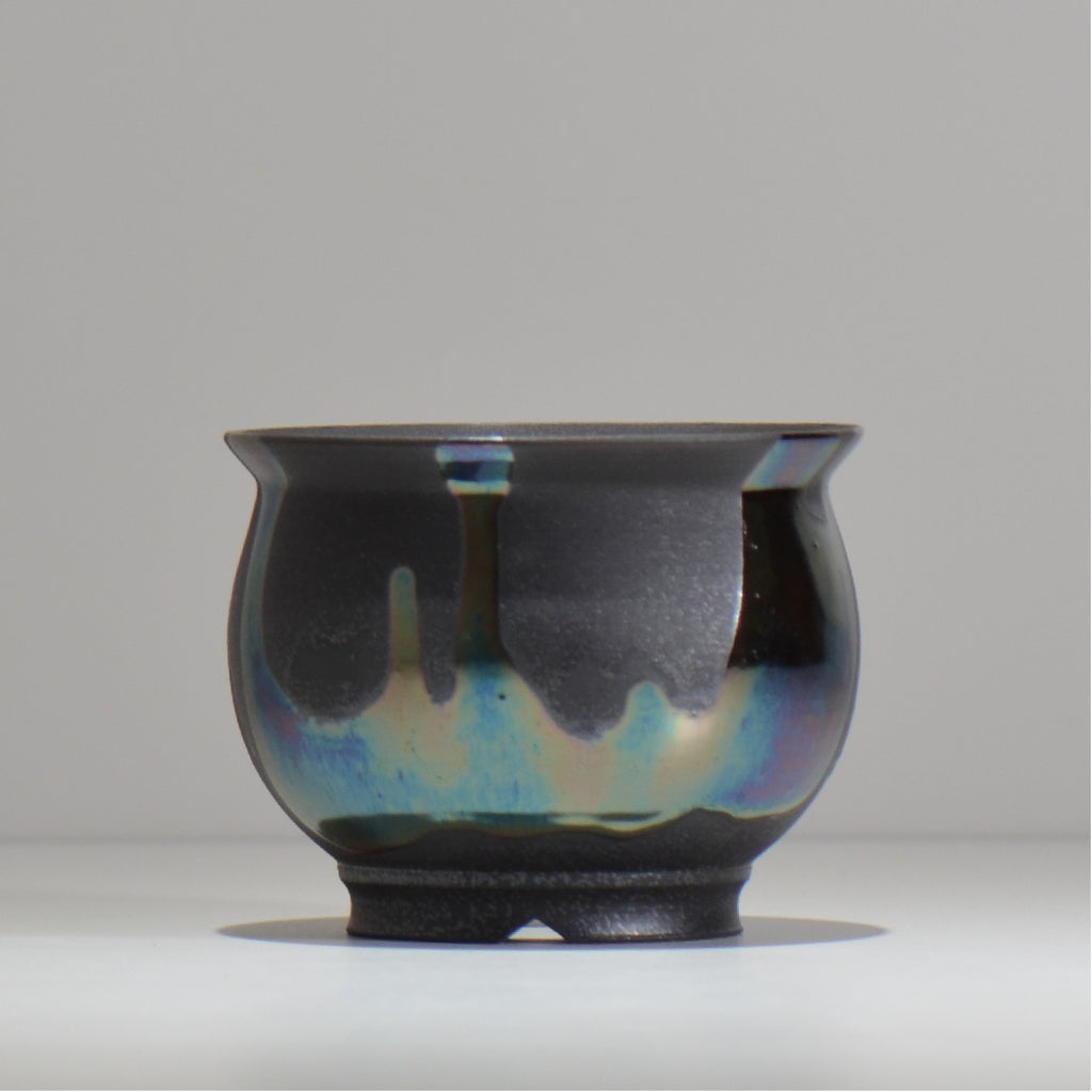 Naka / マダラ黒  / no_mb10_s / 約 φ12cm / 植木鉢