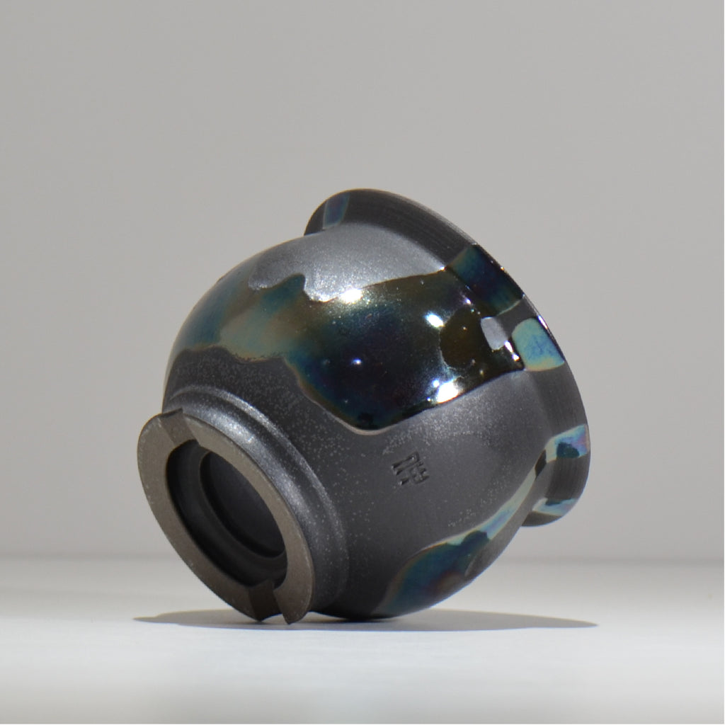 Naka / マダラ黒  / no_mb10_s / 約 φ12cm / 植木鉢