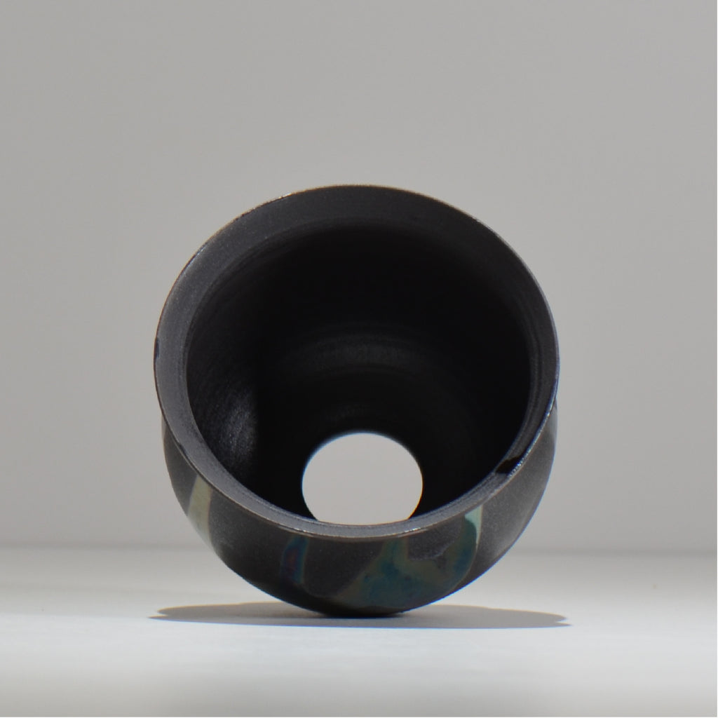 Naka / マダラ黒  / no_mb10_s / 約 φ12cm / 植木鉢