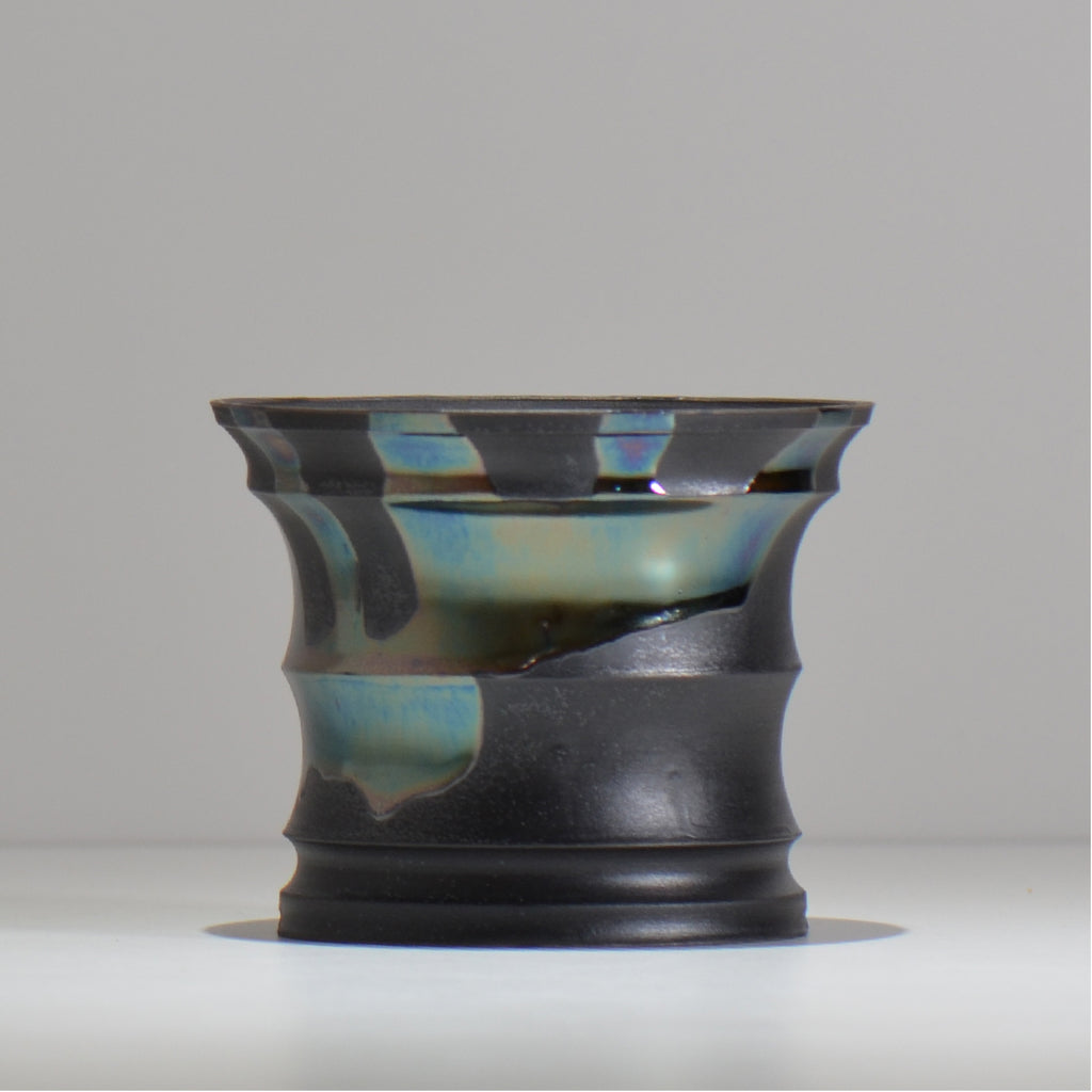 Naka / マダラ黒  / no_mb11_m/ 約 φ13.5cm / 植木鉢