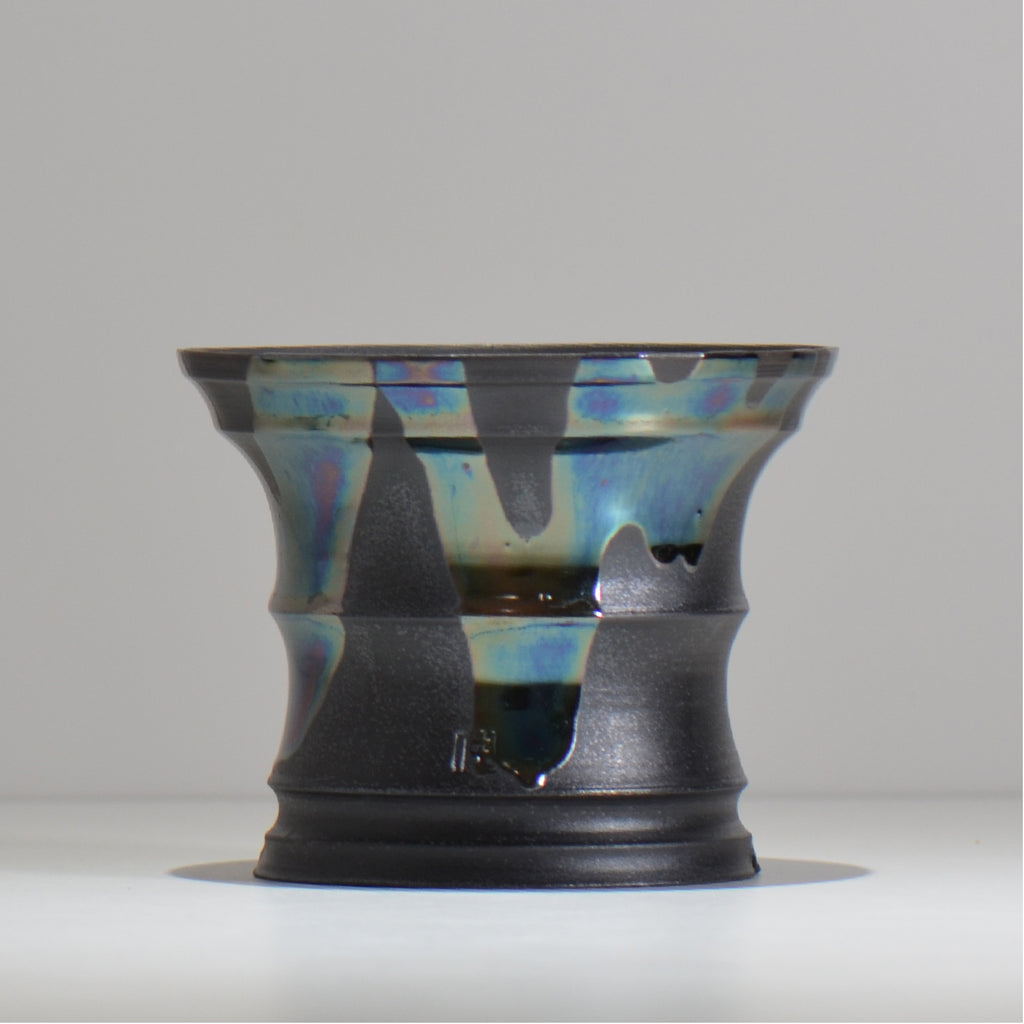 Naka / マダラ黒  / no_mb12_m / 約 φ14.7cm / 植木鉢