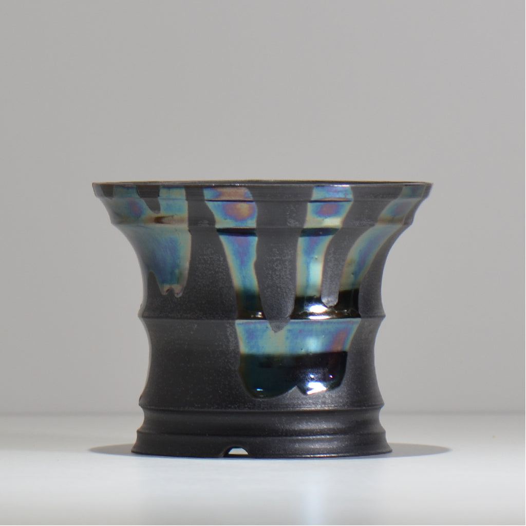 Naka / マダラ黒  / no_mb12_m / 約 φ14.7cm / 植木鉢