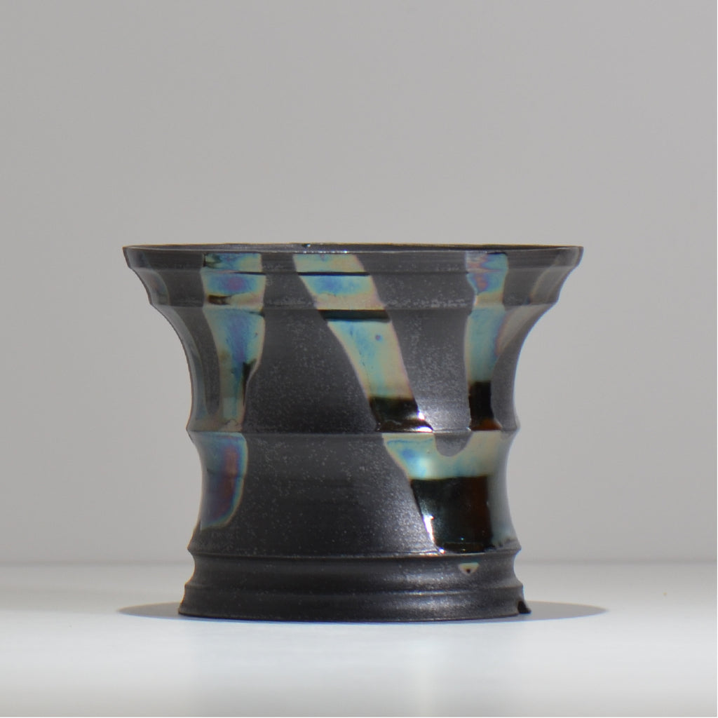 Naka / マダラ黒  / no_mb12_m / 約 φ14.7cm / 植木鉢