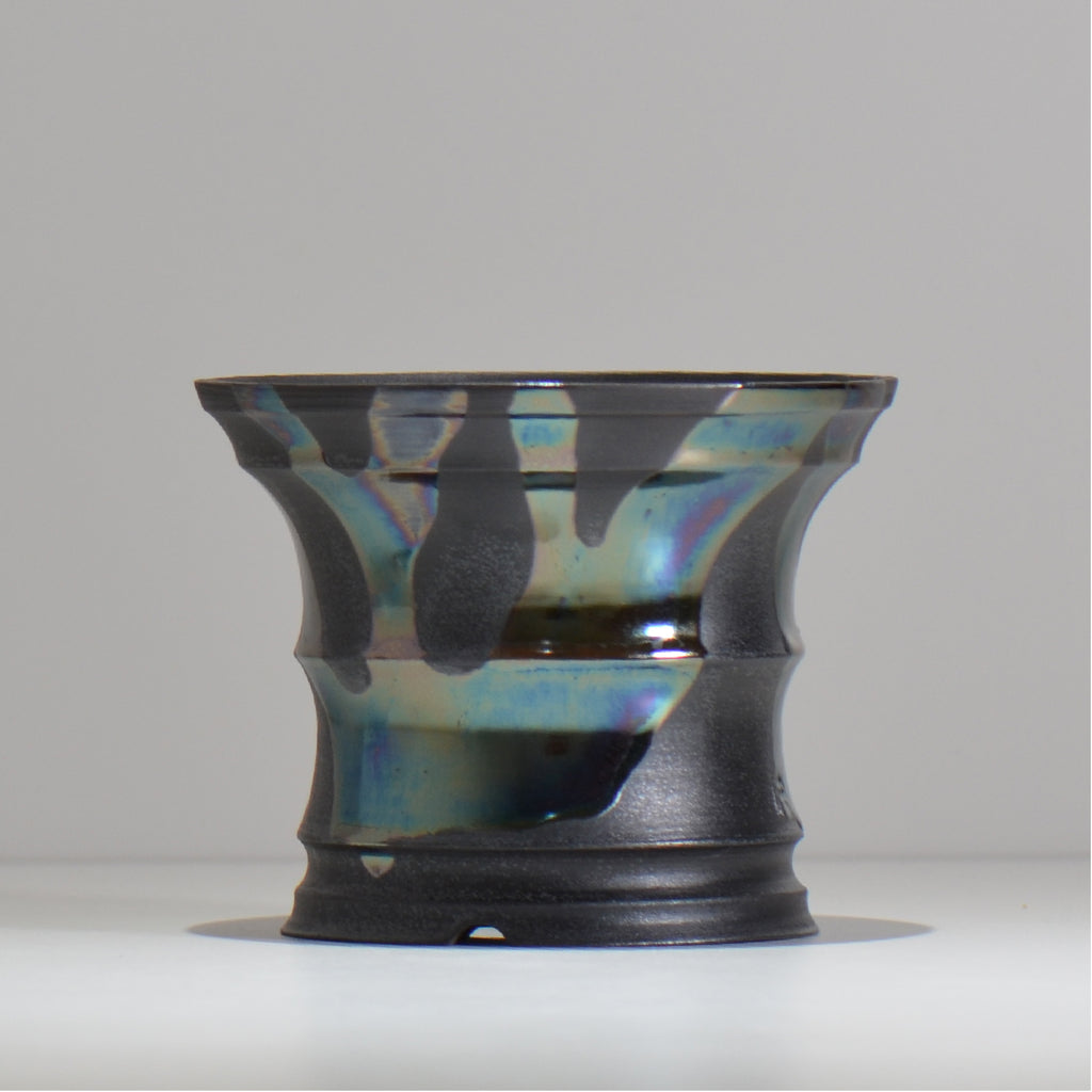 Naka / マダラ黒  / no_mb12_m / 約 φ14.7cm / 植木鉢
