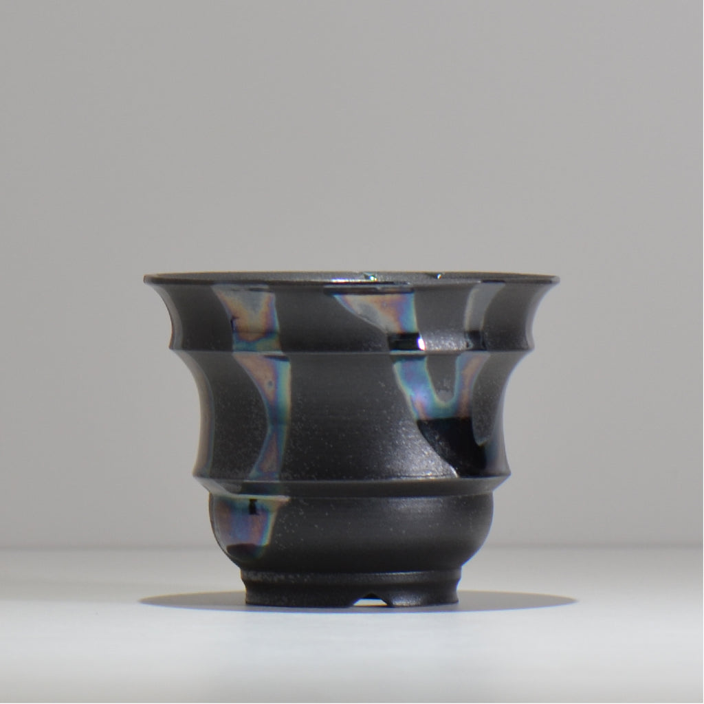 Naka / マダラ黒  / no_mb13_m / 約 φ12.5cm / 植木鉢