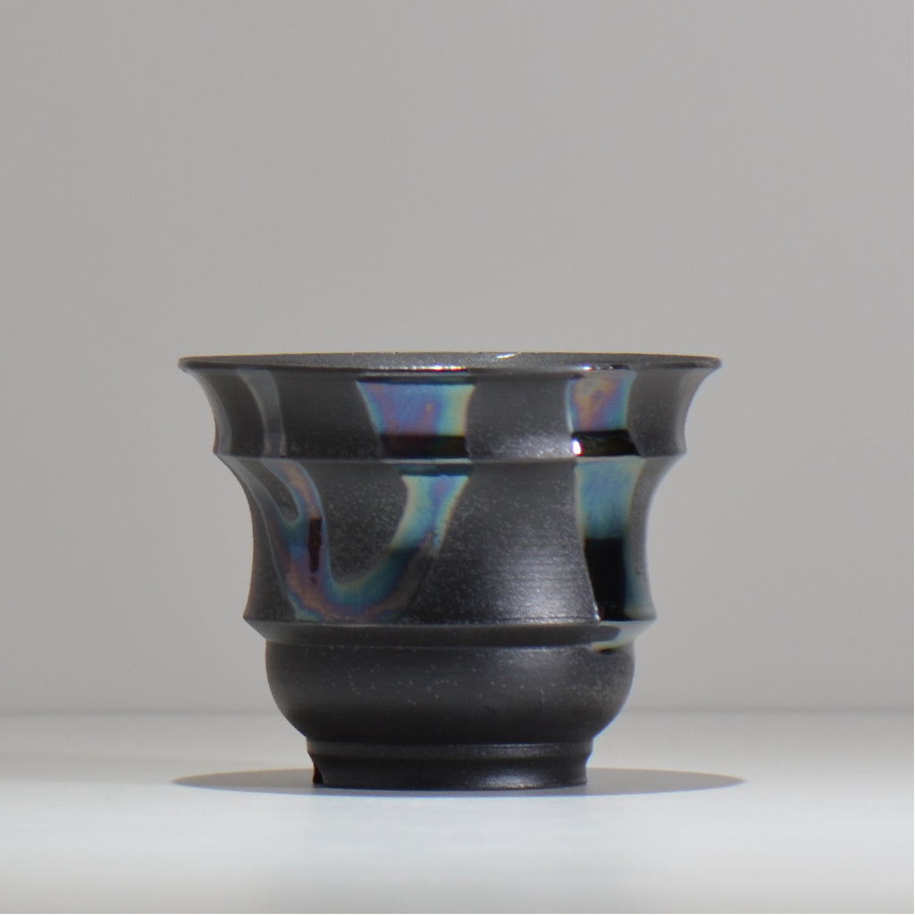 Naka / マダラ黒  / no_mb13_m / 約 φ12.5cm / 植木鉢