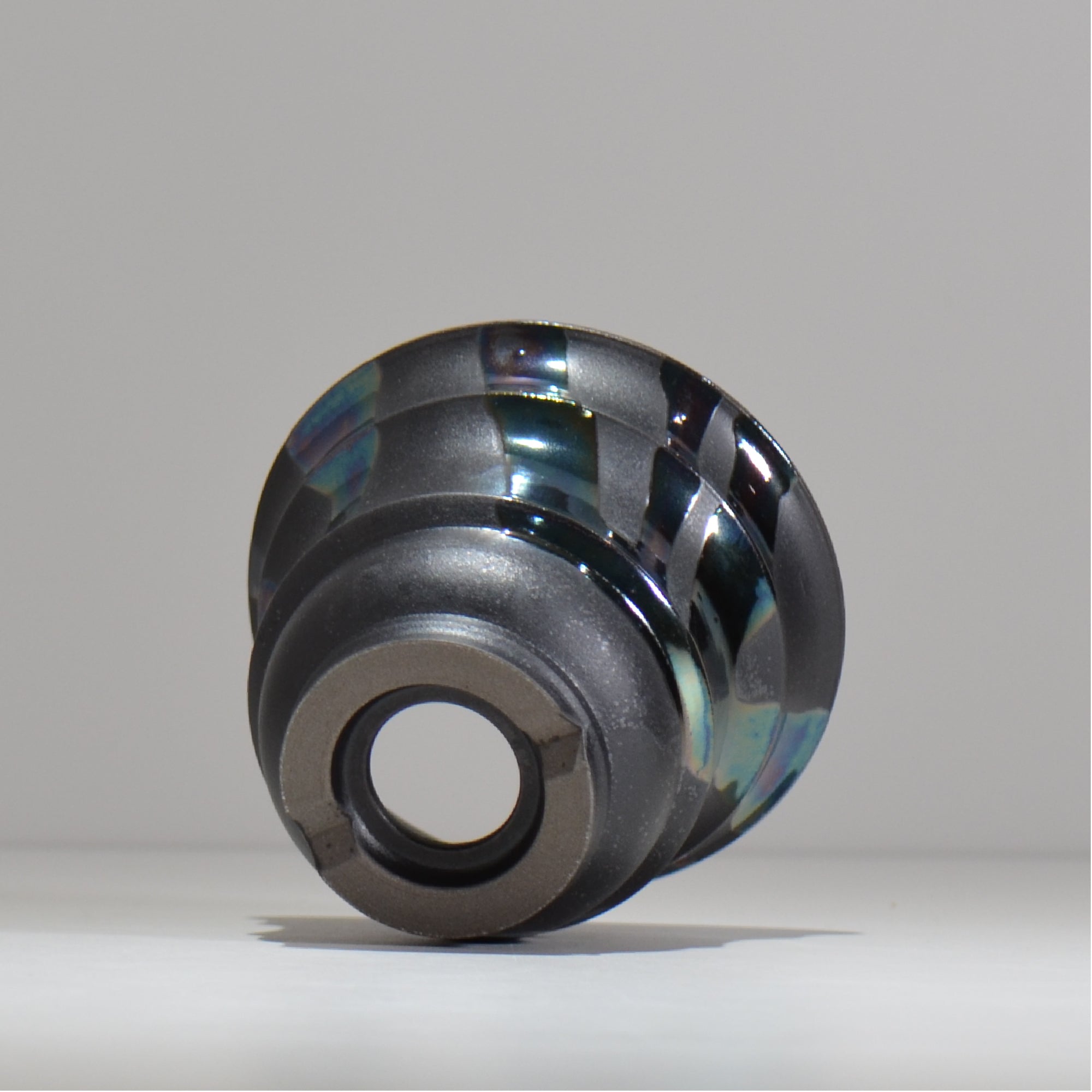 Naka / マダラ黒  / no_mb13_m / 約 φ12.5cm / 植木鉢