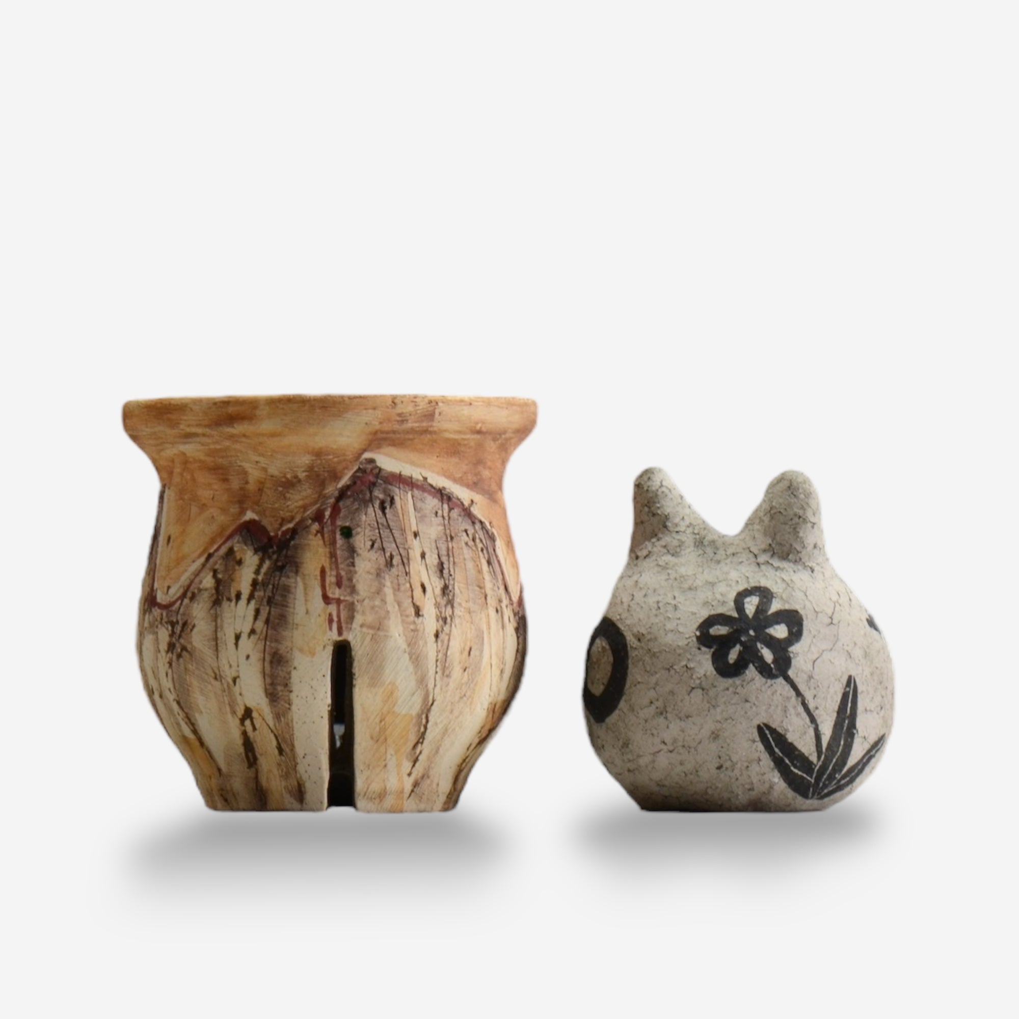 沼野秀章 / 刻む音 06  /   約 φ10.2cm  /  植木鉢