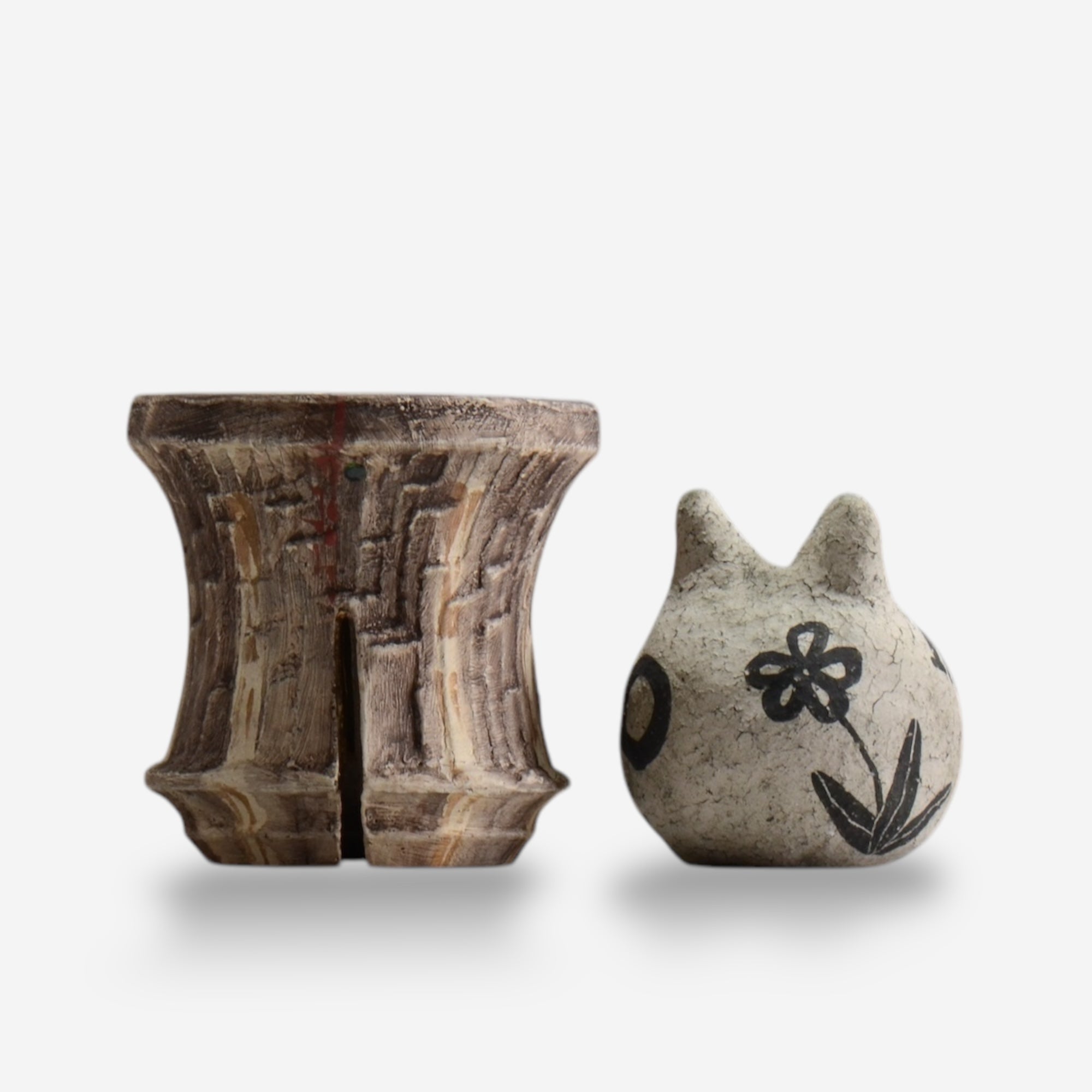 沼野秀章 / 刻む音 08  /   約 φ10.6cm  /  植木鉢