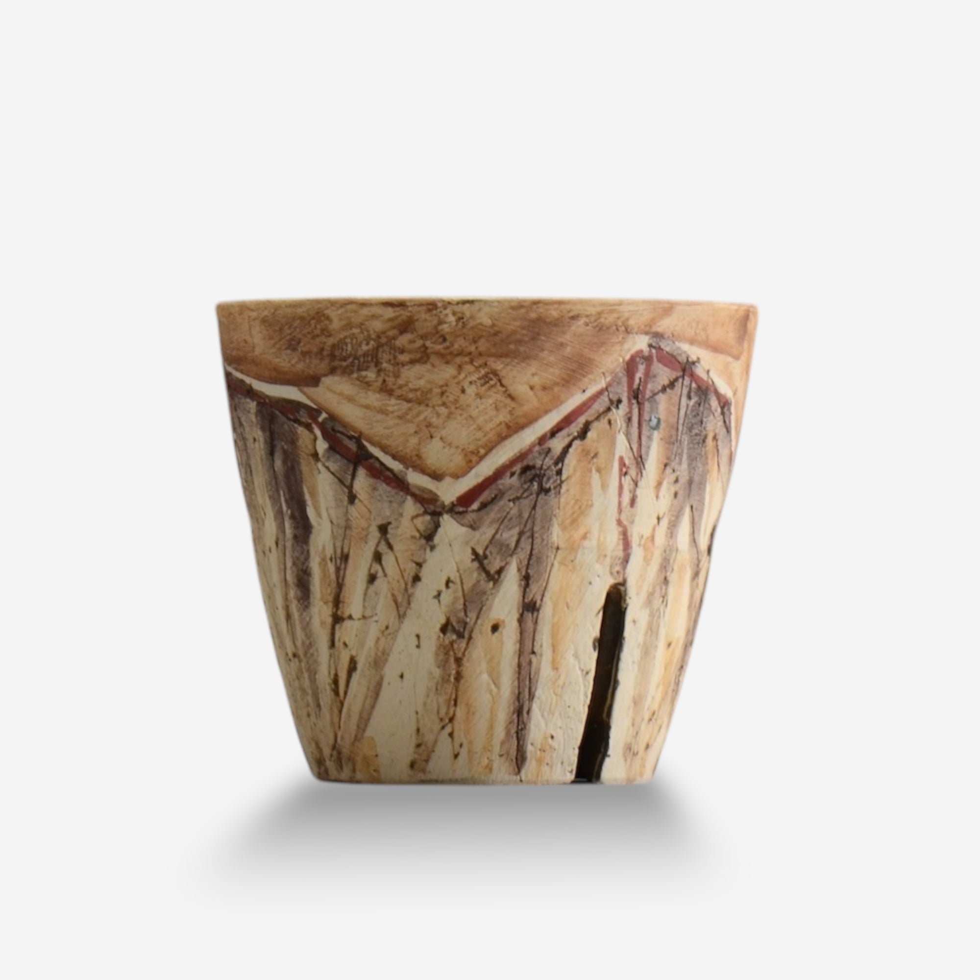 沼野秀章 / 刻む音 09  /   約 φ11cm  /  植木鉢