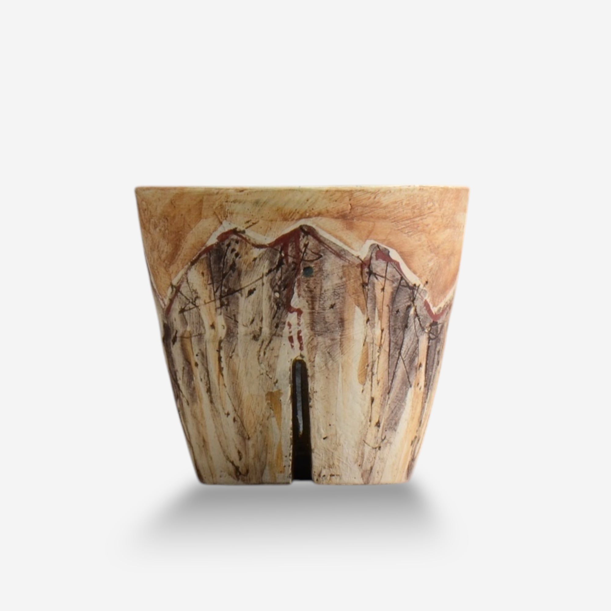 沼野秀章 / 刻む音 09  /   約 φ11cm  /  植木鉢