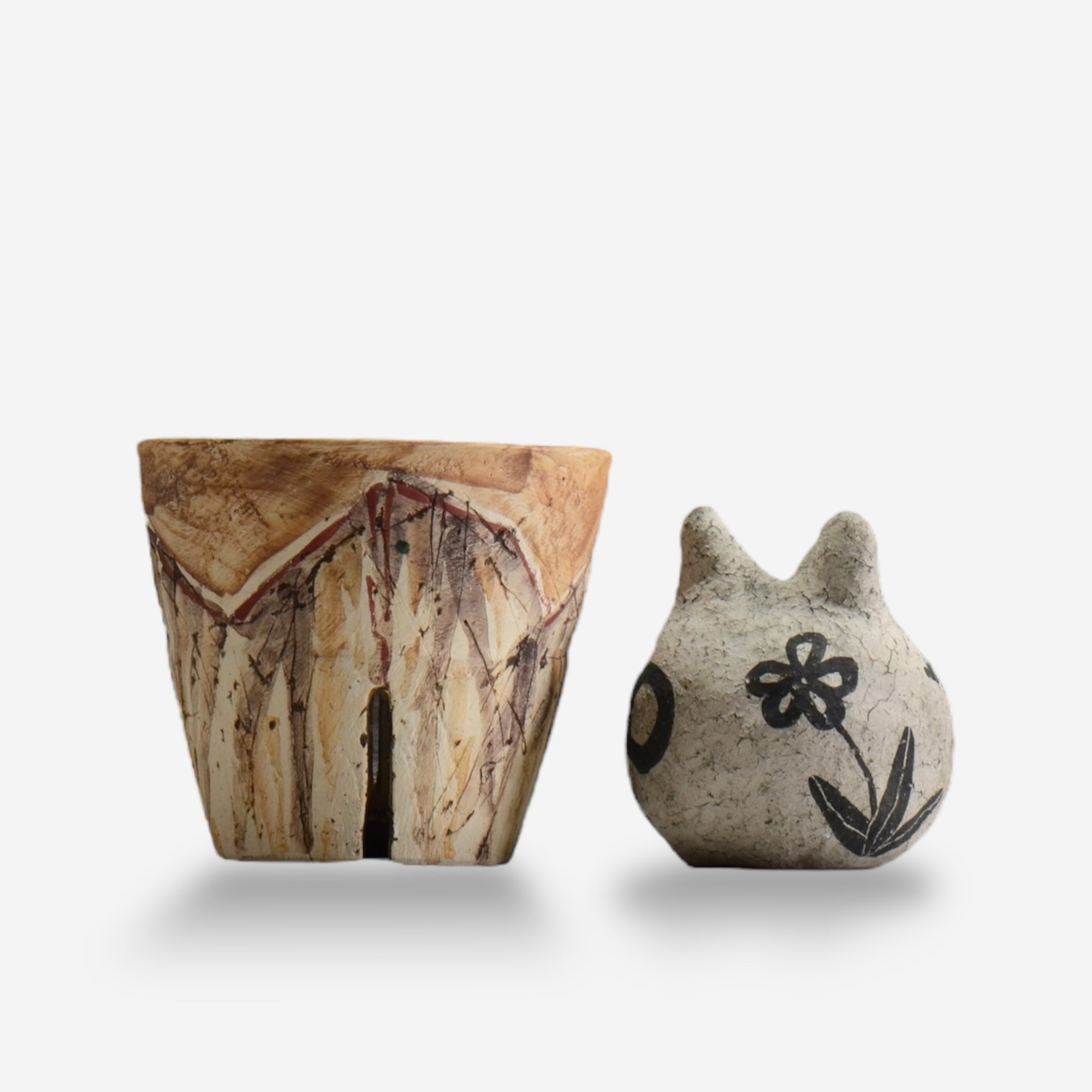 沼野秀章 / 刻む音 09  /   約 φ11cm  /  植木鉢