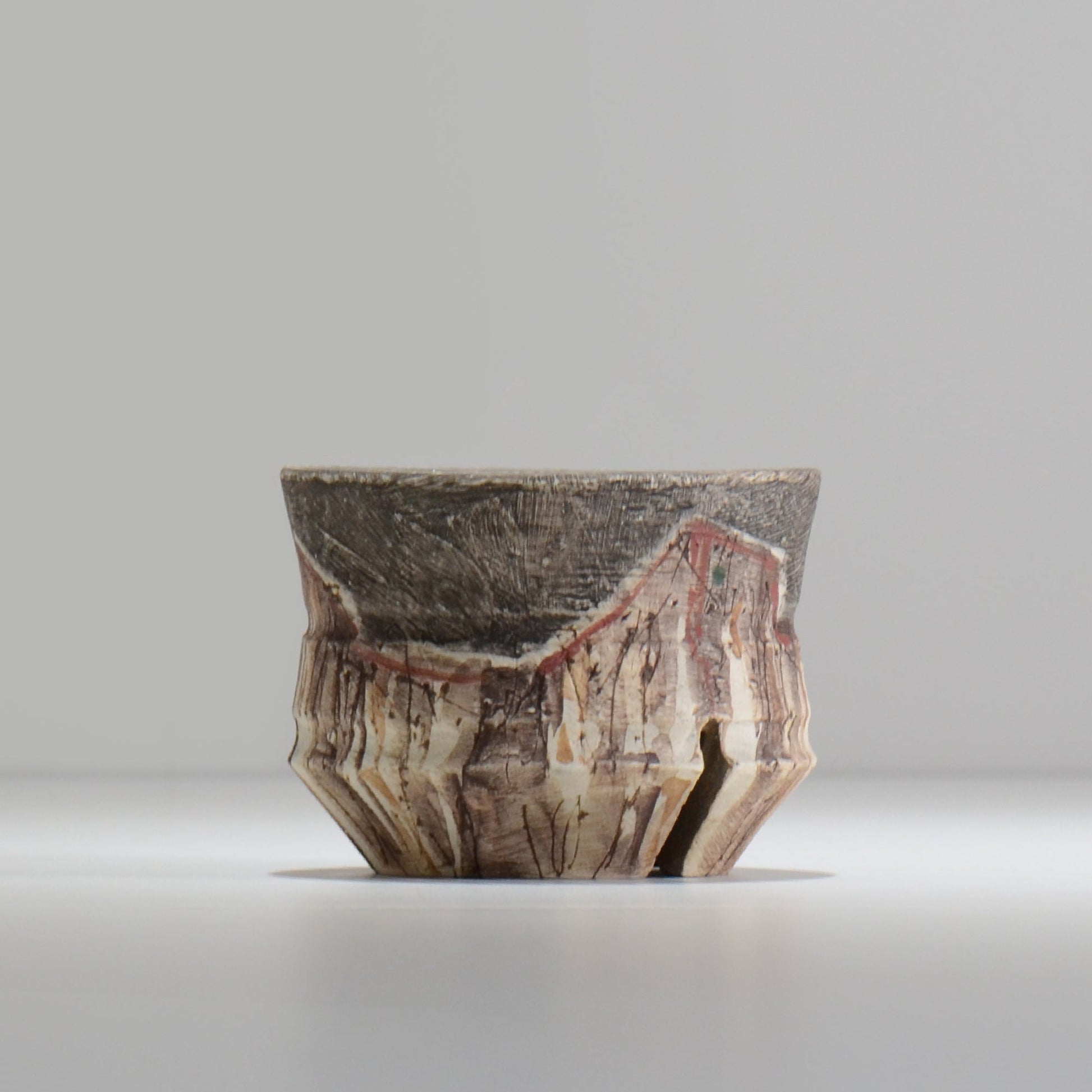沼野秀章 / 刻ム音 / nu02_so06_s / 約 φ10.7cm  /  植木鉢