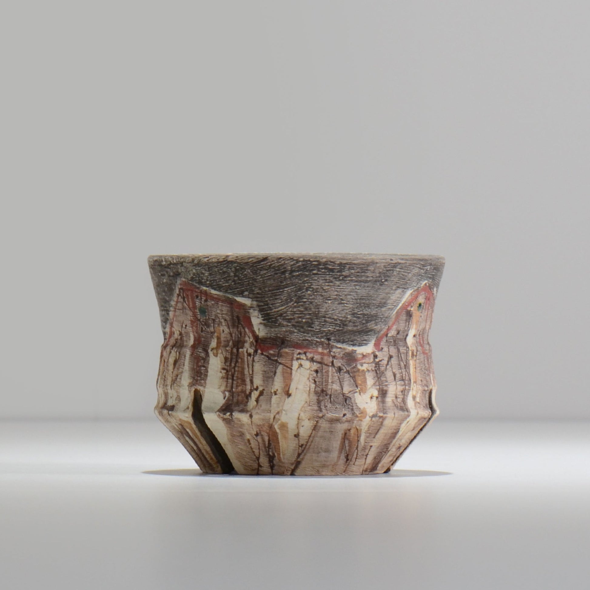 沼野秀章 / 刻ム音 / nu02_so06_s / 約 φ10.7cm  /  植木鉢