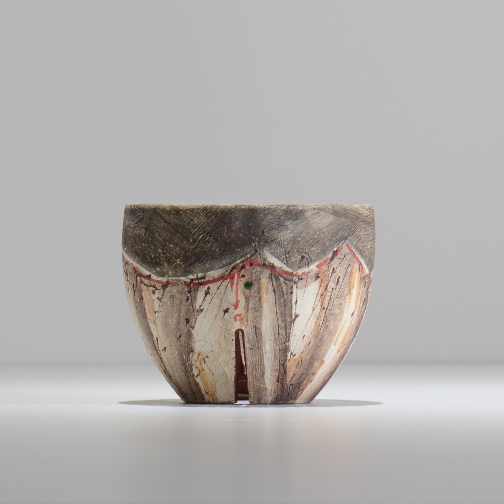 沼野秀章 / 刻ム音 / nu02_so09_s / 約 φ11.5cm  /  植木鉢