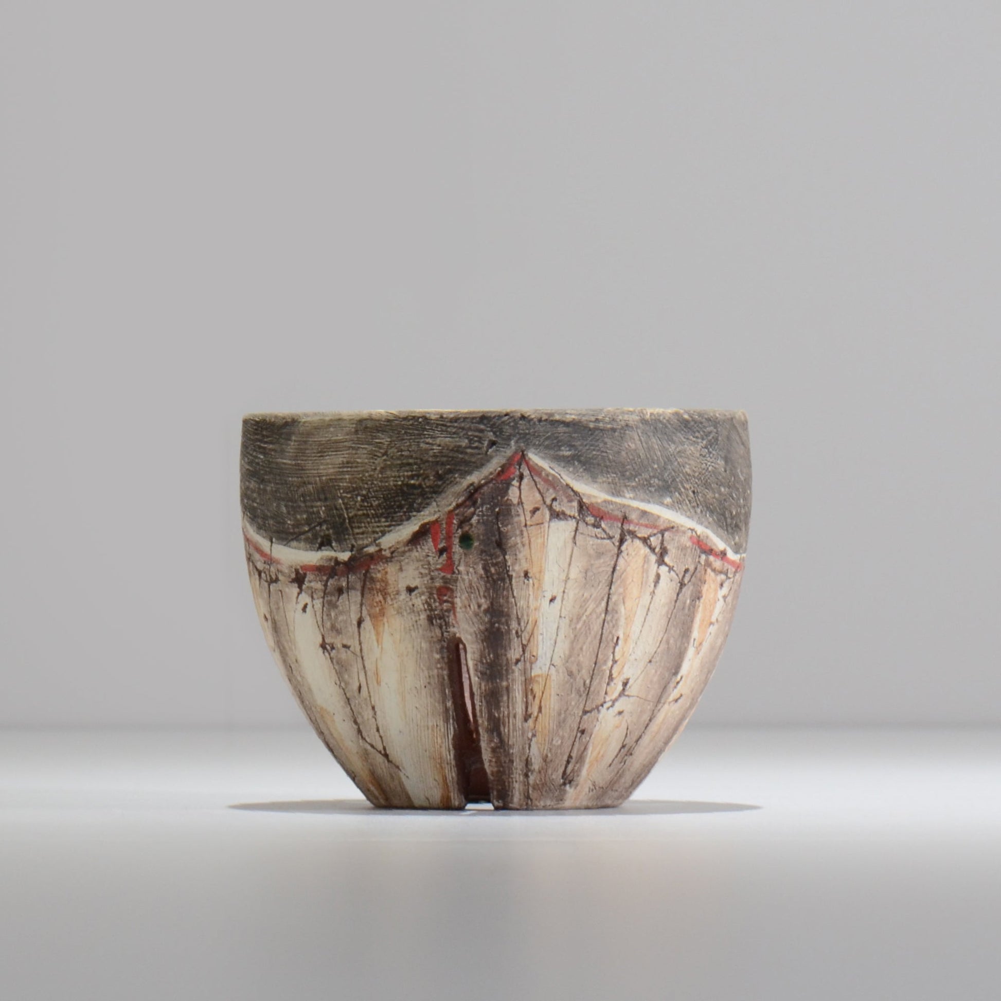 沼野秀章 / 刻ム音 / nu02_so09_s / 約 φ11.5cm  /  植木鉢