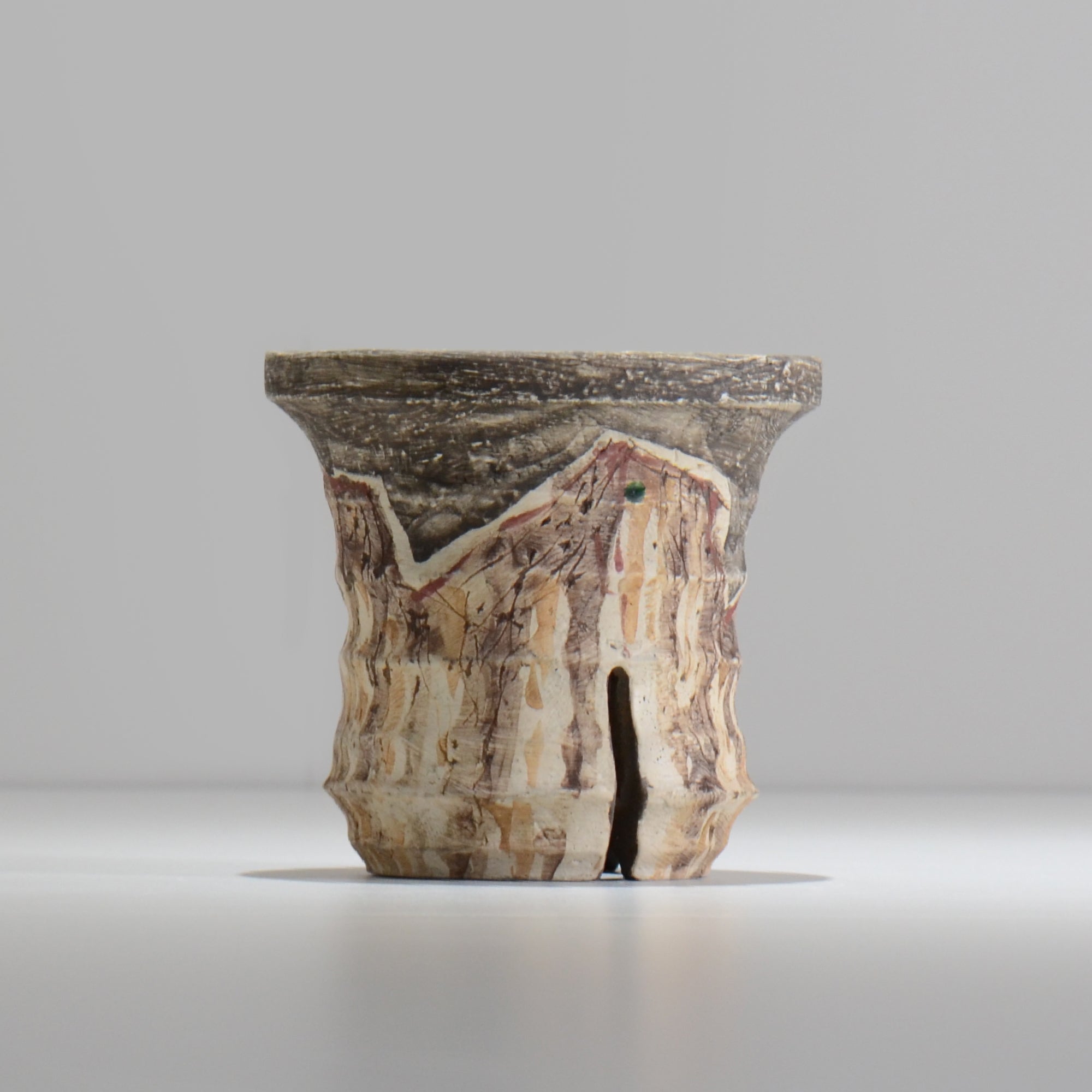 沼野秀章 / 刻ム音 / nu02_so10_s / 約 φ11.5cm  /  植木鉢