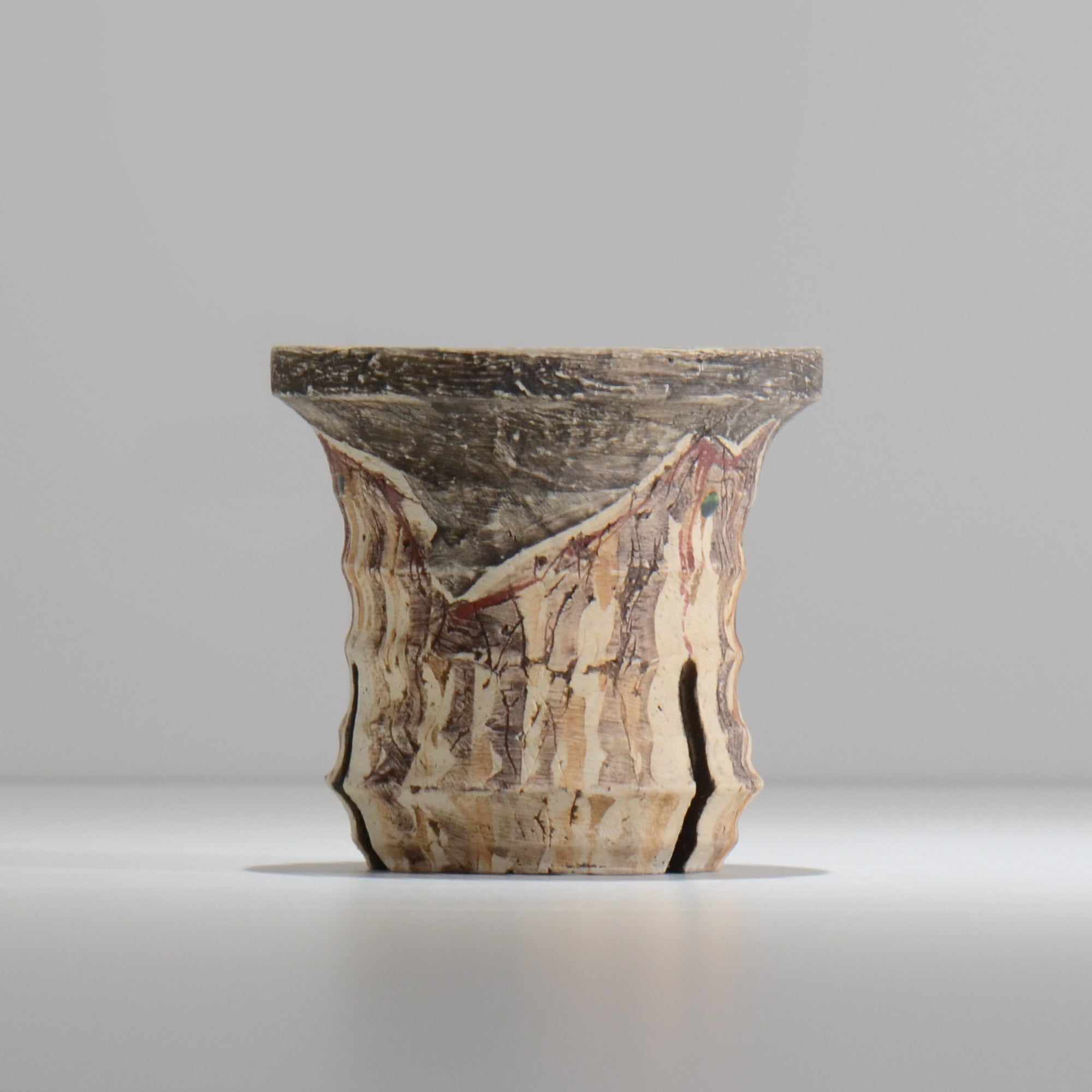 沼野秀章 / 刻ム音 / nu02_so10_s / 約 φ11.5cm  /  植木鉢