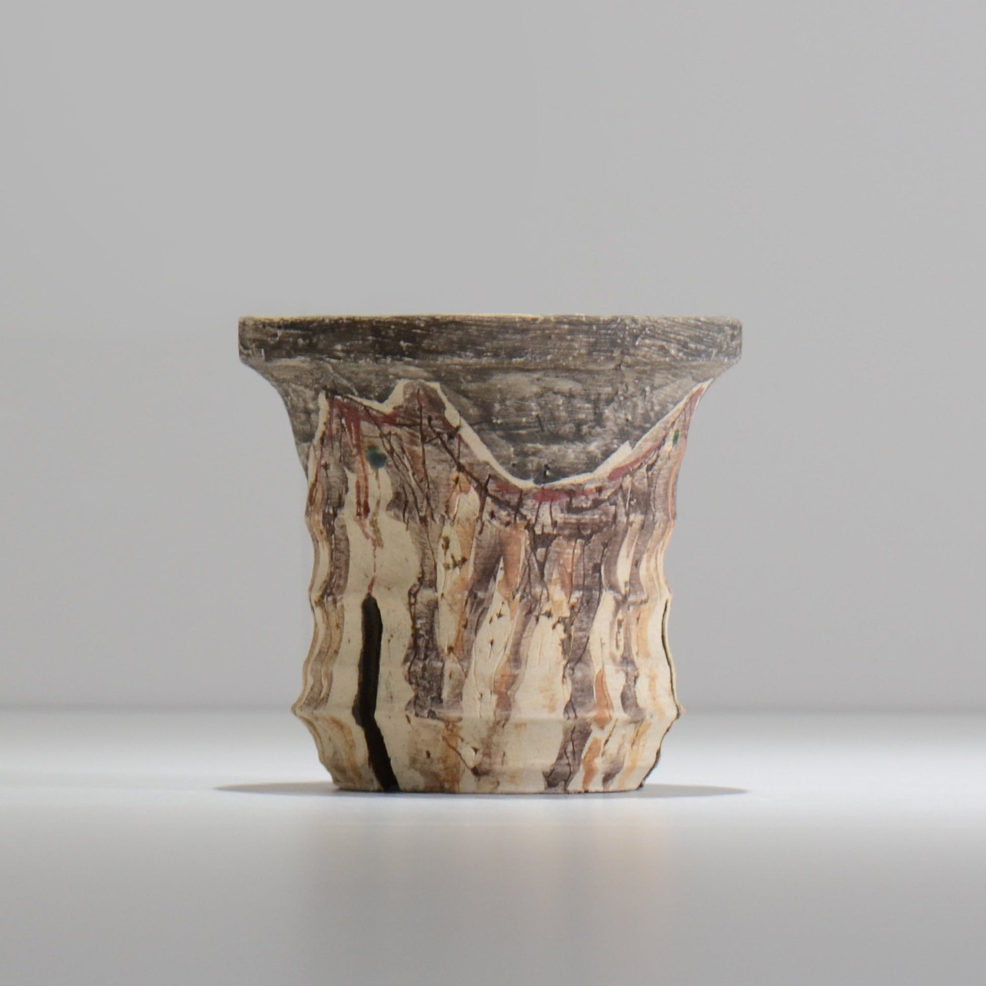 沼野秀章 / 刻ム音 / nu02_so10_s / 約 φ11.5cm  /  植木鉢