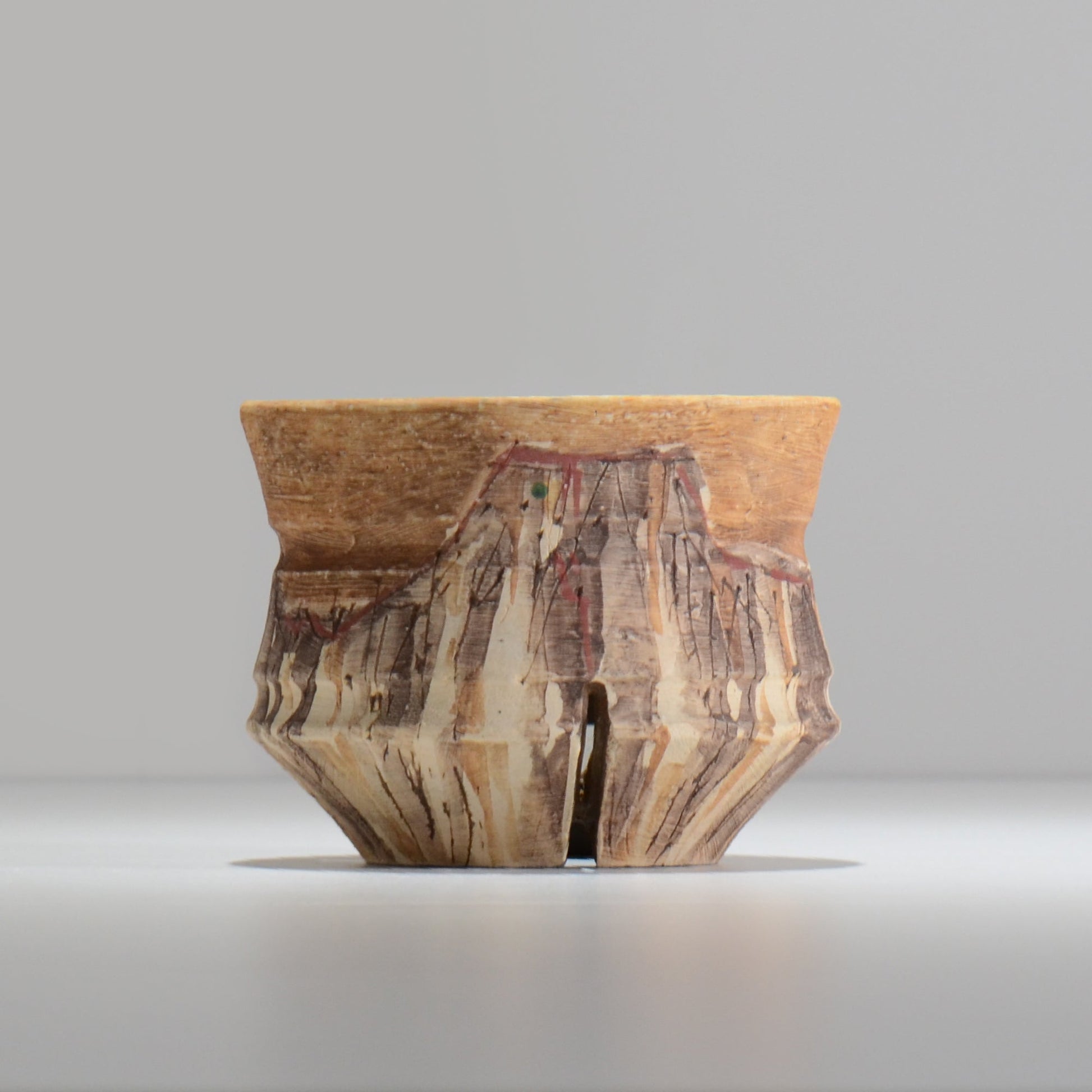 沼野秀章 / 刻ム音 / nu02_so12_m / 約 φ12.7cm  /  植木鉢