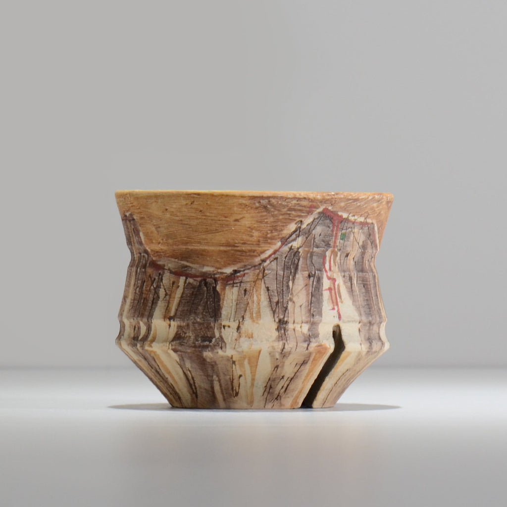 沼野秀章 / 刻ム音 / nu02_so12_m / 約 φ12.7cm  /  植木鉢
