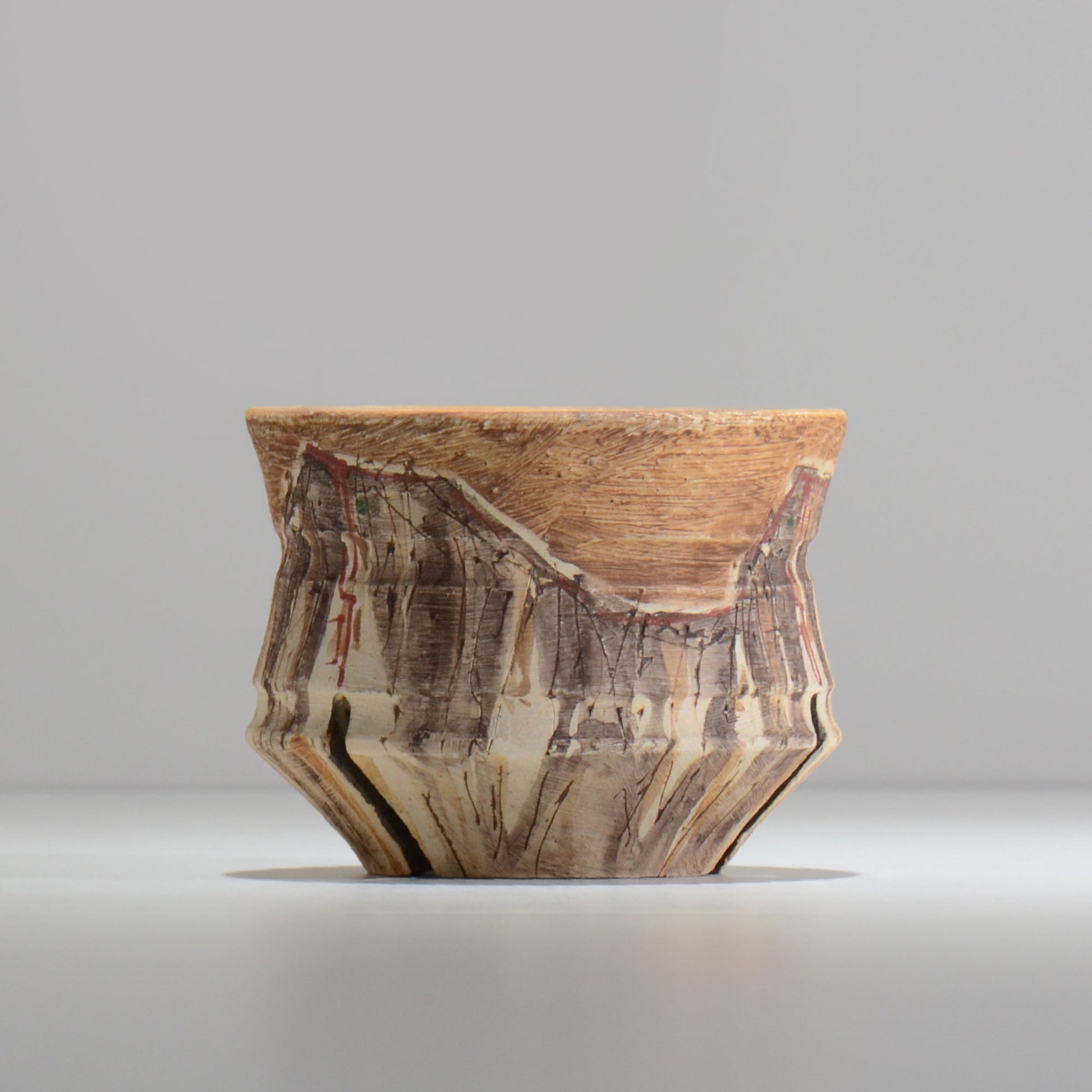 沼野秀章 / 刻ム音 / nu02_so12_m / 約 φ12.7cm  /  植木鉢